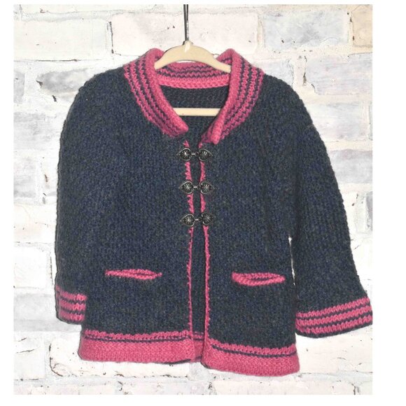 Vintage Handmade Stunning Wool Toddler Sweater Size 3T-4T - Picture 1 of 3